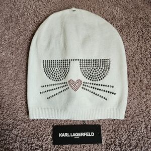 NWT Karl Lagerfeld Cat Design‎ Beanie